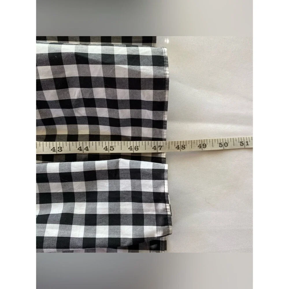 J. Crew Black/ White Gingham Tiered Poplin Coastal Maxi Farmhouse Dress Size 00